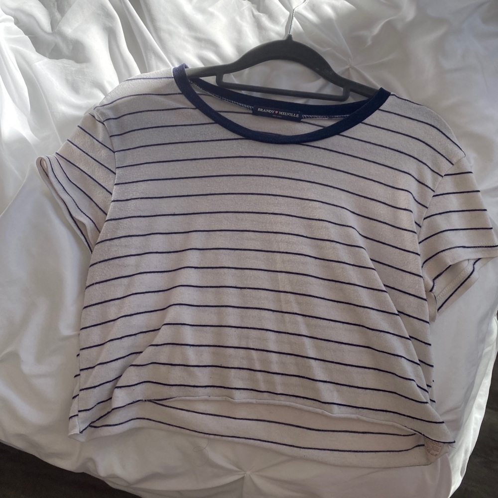 Brandy Melville cropped striped shirt